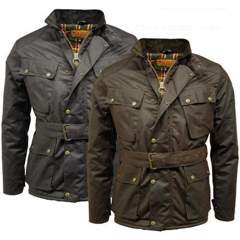 waxed biker jacket mens