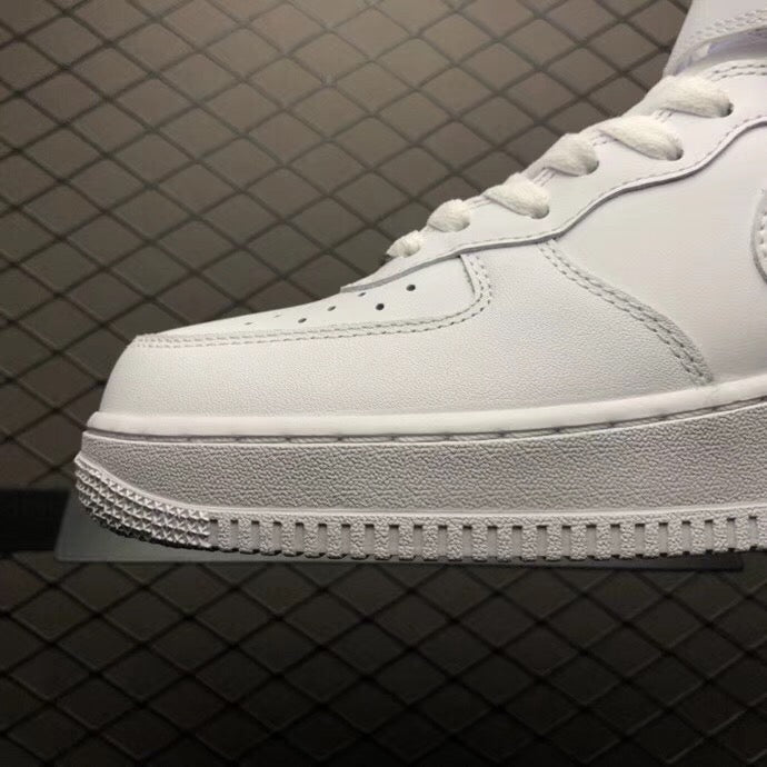 Original All White Crispy AF1s High and Low Top – Left Lane J