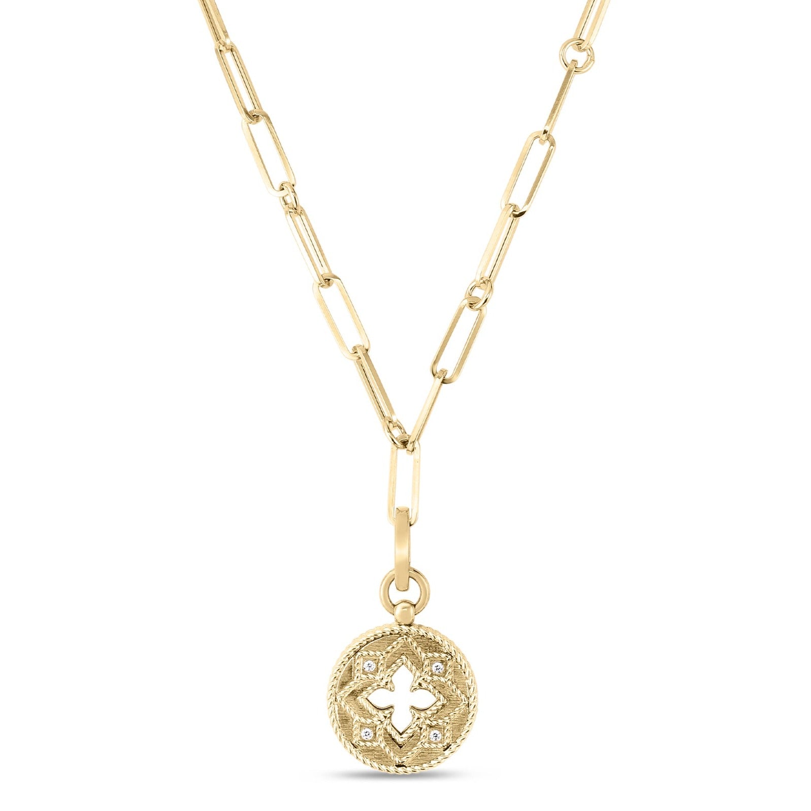 Suna Bros Rose Diamond Pendant Necklace