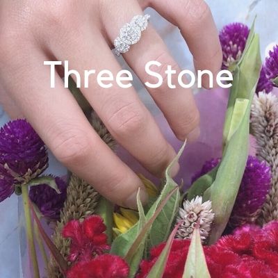 three stone engagement rings