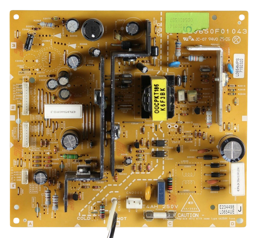 Sylvania TV Model: 6842PEM Power Supply L0654MPS (L0654UE, BL0650F01043)