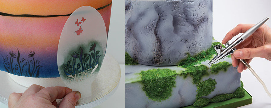 Airbrushed cake with painting — Birthday Cakes | Airbrush cake, Cake, Hand  painted cakes