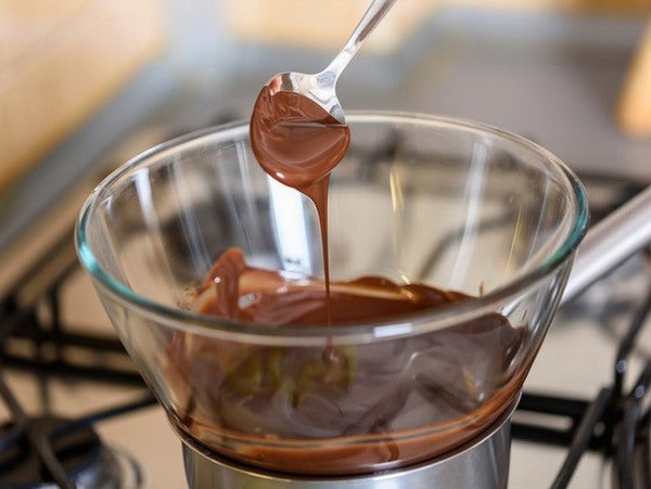 chocolate melted in a bain-marie