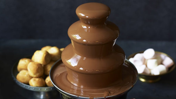 melted chocolate fountain