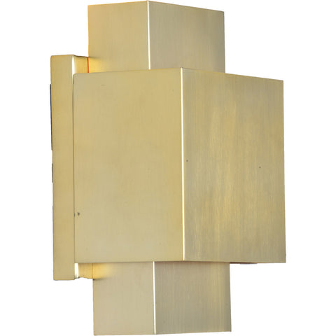 Cubist Brass Finish Wall Sconce