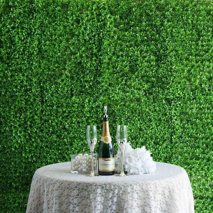 4 pcs Artificial Grass Foliage UV Protected Wall Backdrop Panels 11 sq ft - Lime Green