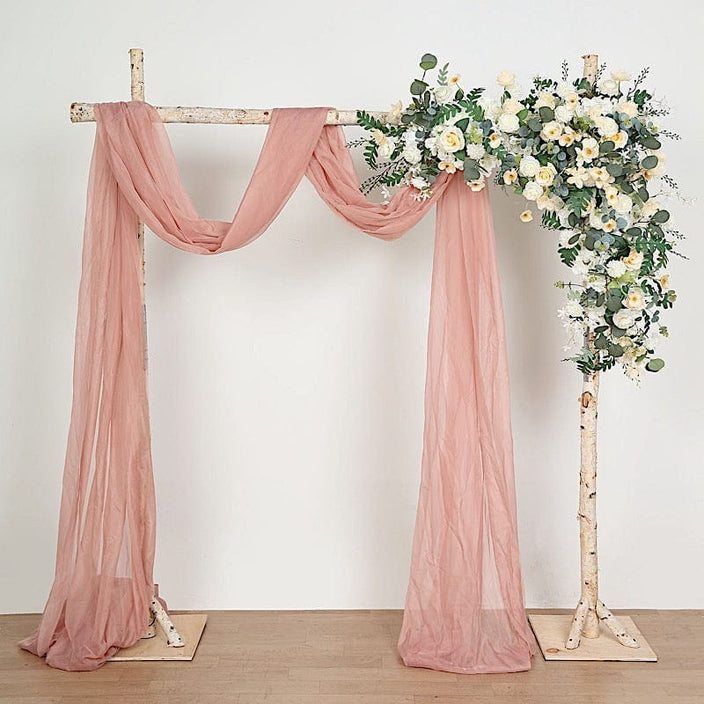 7.5 ft Square Natural Birch Wood Wedding Arch Backdrop Stand
