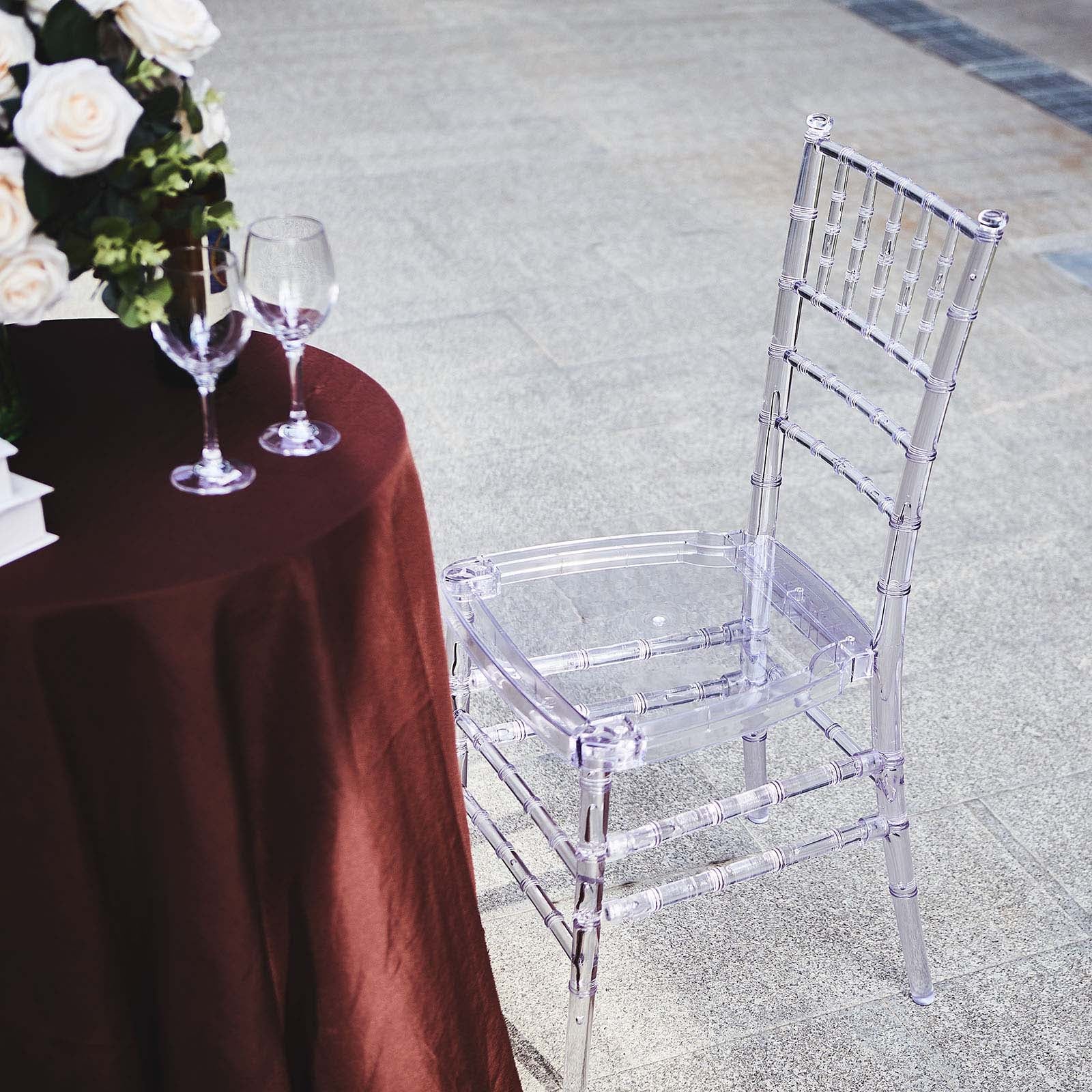 Transparent Acrylic Dining Chiavari Chairs - Clear