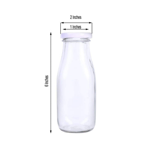12 Square 12 oz Refillable Glass Bottles Storage Jars - Clear