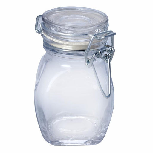 12 Square 12 oz Refillable Glass Bottles Storage Jars - Clear