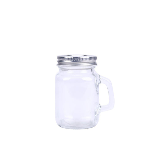 12 Square 12 oz Refillable Glass Bottles Storage Jars - Clear