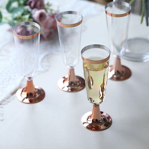 12 pcs 4.7 oz. Clear Tall Disposable Champagne Flutes