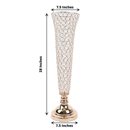 2 pcs 22 tall Faux Crystal Beaded Vases Centerpieces