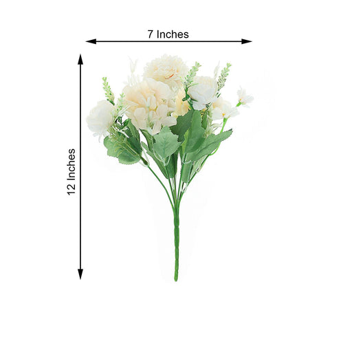 4 Bushes 14 Tall Faux Silk Gerbera Daisy Artificial Flowers - White