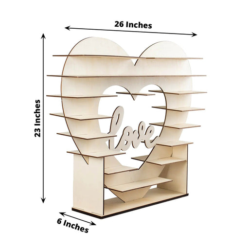 Wood Heart Stand