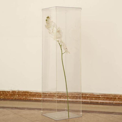 40 Rectangular Over The Table Acrylic Flower Display Stand - Clear