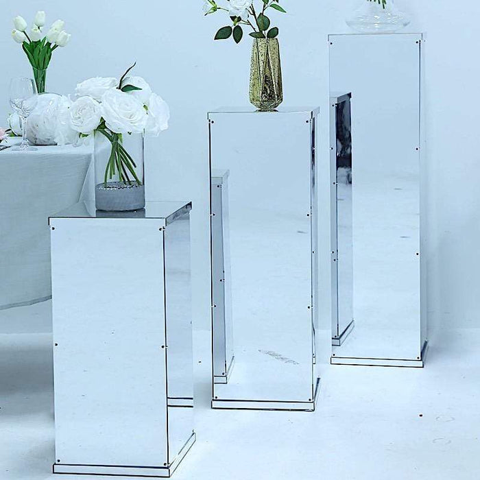 5 Acrylic Display Boxes Centerpieces Pedestal Riser Columns