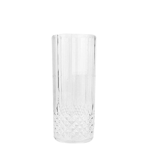 14 oz. Clear Crystal Cut High Ball Disposable Plastic Glasses