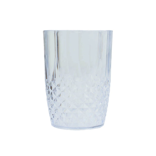 6 Crystal Clear 16 oz Plastic Disposable Drinking Glasses