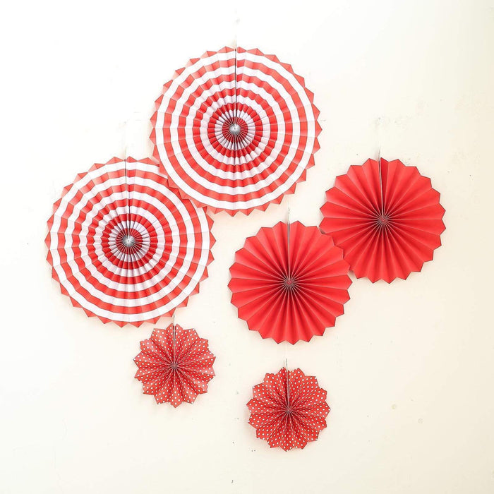 6 Pcs Paper Fans Wall Backdrop Decorations Red Pap Fan 001 Red 28521375170623 700x700 ?v=1628886680