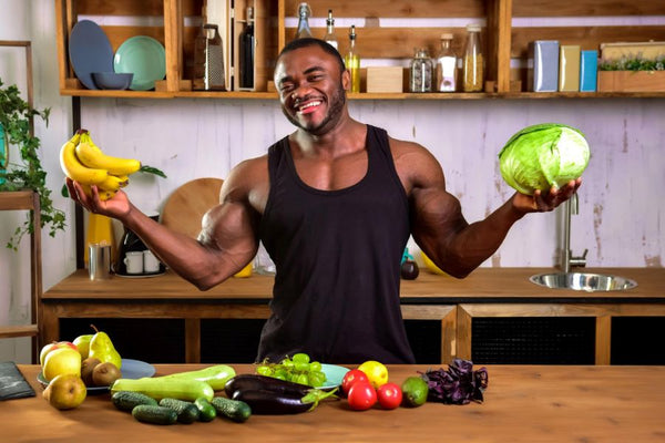man eating a healthy diet for his beard growth