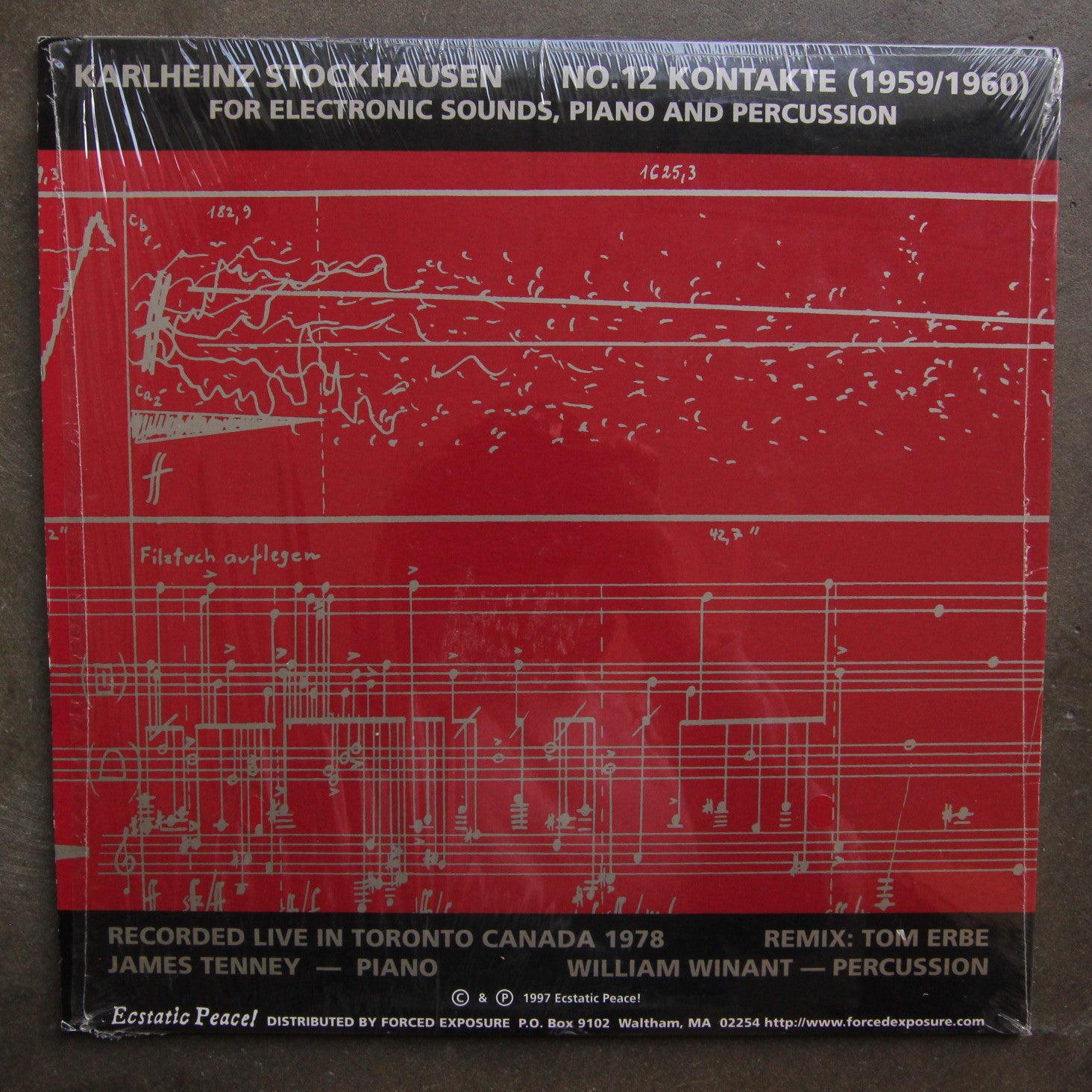 Karlheinz Stockhausen - James Tenney, William Winant ‎– Kontakte – All  Night Flight Records