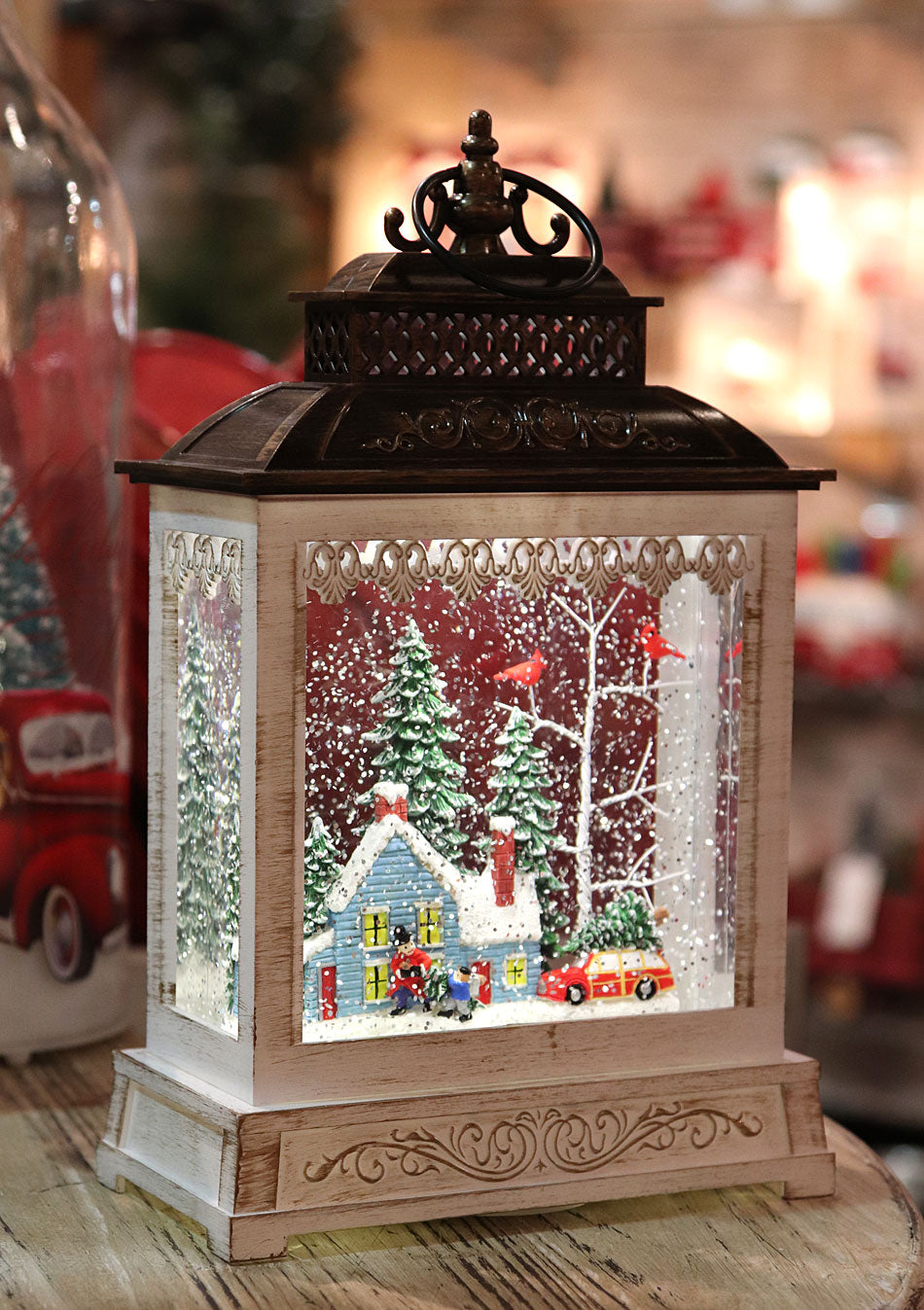 11 Inch Home For The Holidays Lighted Snow Globe With Optional Music ...