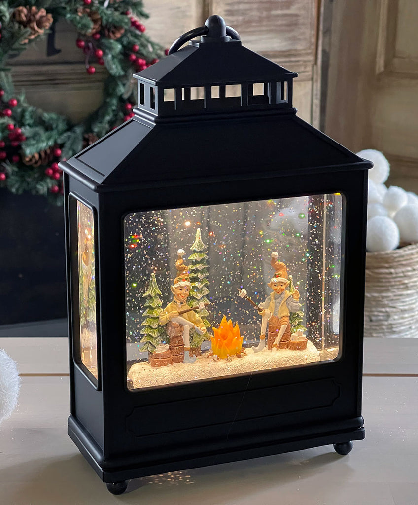 Cowboy Boot Lighted Water Lantern With Frosty The Snowman In