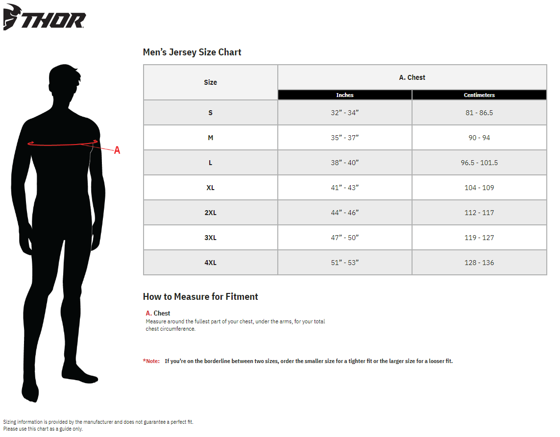 Size Charts — Privateer Mx Supply