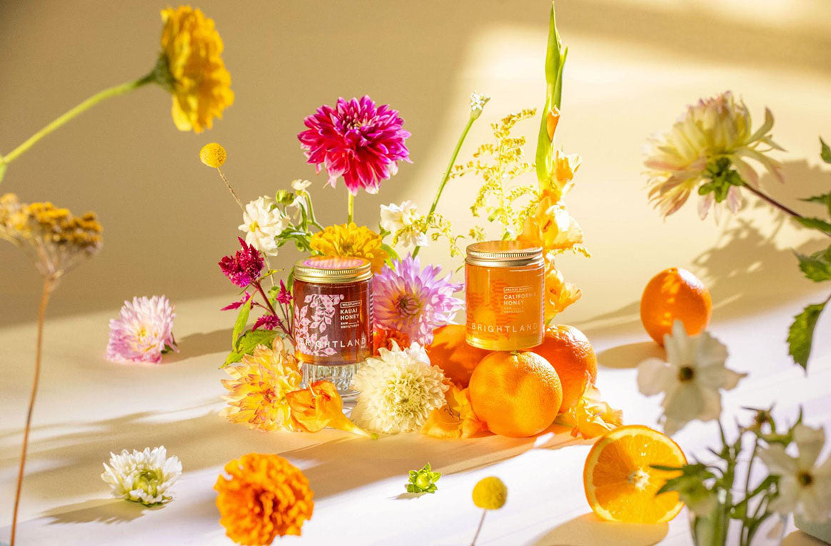 brightland honey duo with flowers