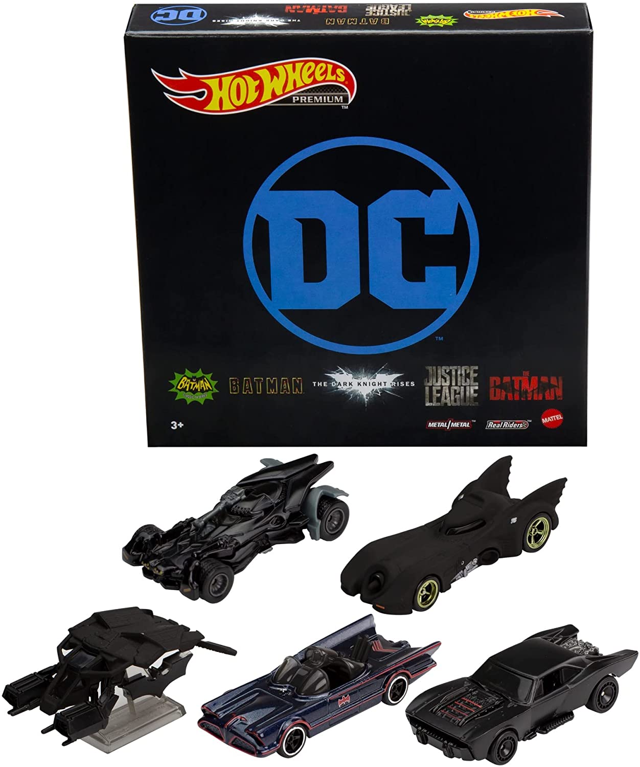 Batman Batmobile 5-Pack Vehicle Bundle DC Comics -- Hot Wheels Premium