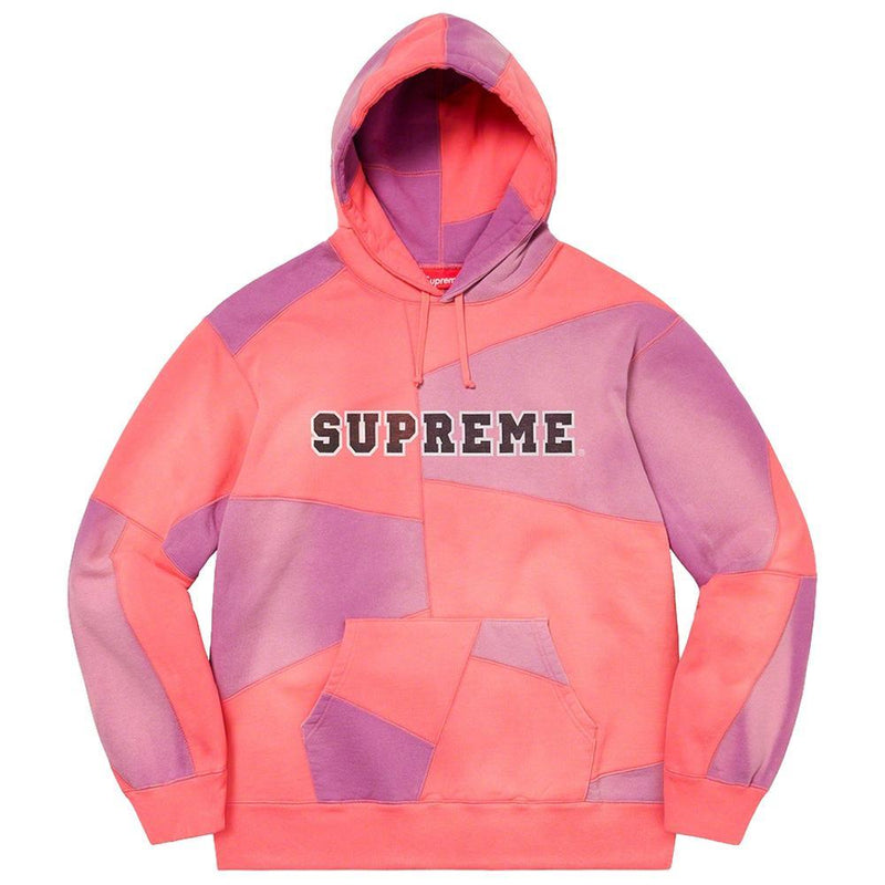 Supreme Patchwork hoodie pink