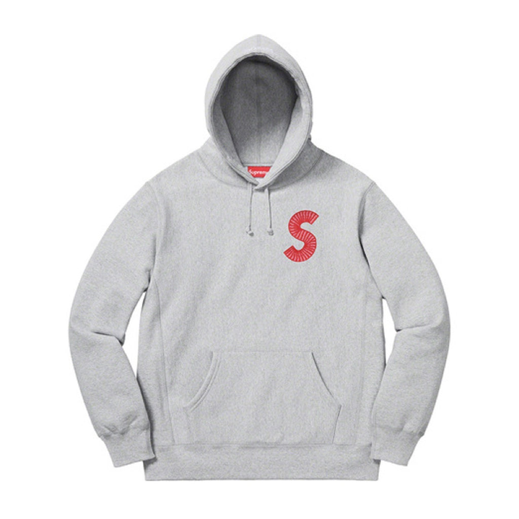 Supreme S logo hooded sweatshirt Grey/Red