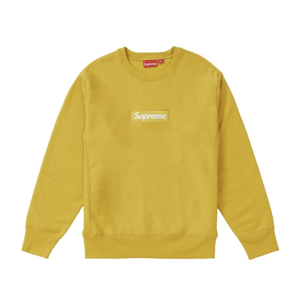 Supreme mustard Box logo Crewneck