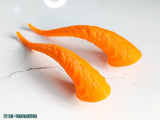 Orange Dragon Horns Pair for Cosplay or Fursuit Halloween Costumes 3D Printed Pumpkin Orange