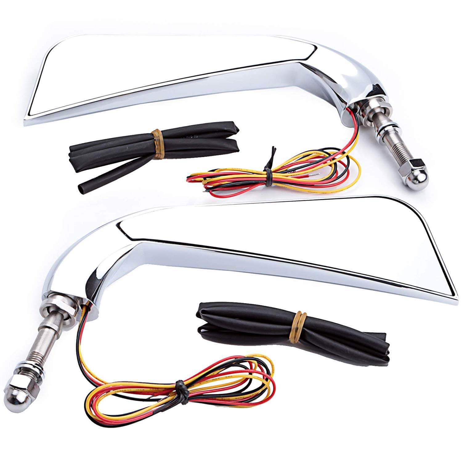Harley Axe Rearview Mirror w/LED Turn Signals Sequential Light