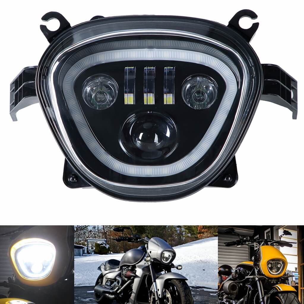 Motorcycle LED Headlight High/Low Beam with Angel Eyes DRL Assembly Kit  Replacement Head Lights For KTM Duke 690 690R 2012-2019 - AliExpress