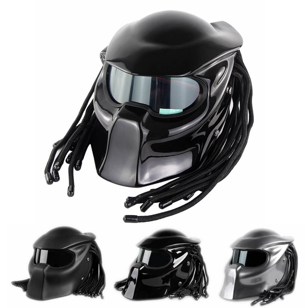 Predator Motorcycle Helmet Full Face Iron Warrior Man Helmets Mask Cas – pazoma
