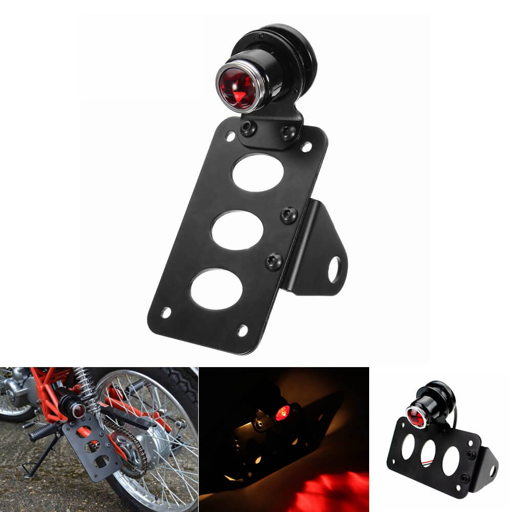 motorcycle license plate holder with brake light