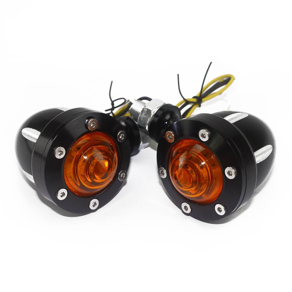 Motorcycle New Custom Brass LED Indicators Turn Signal Lamps Blinkers