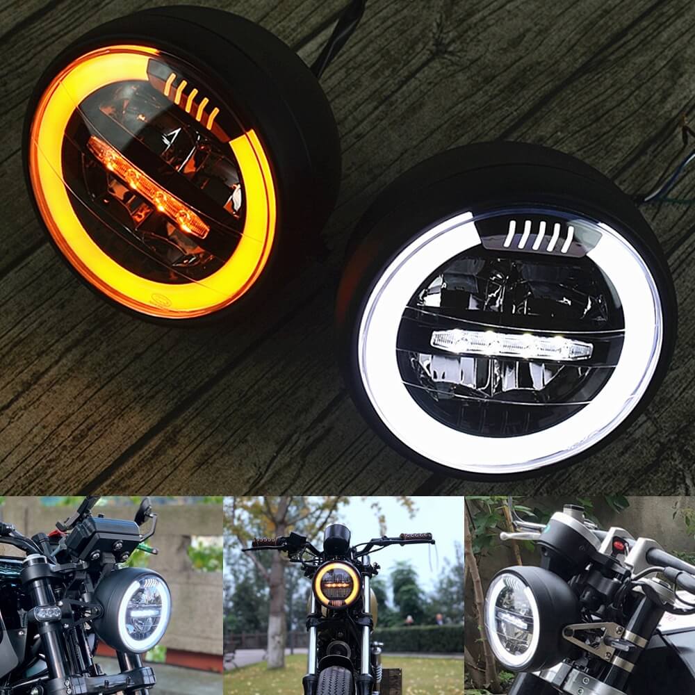 7 inch Motorcycle LED Headlight Lamp W/ White Ape – pazoma