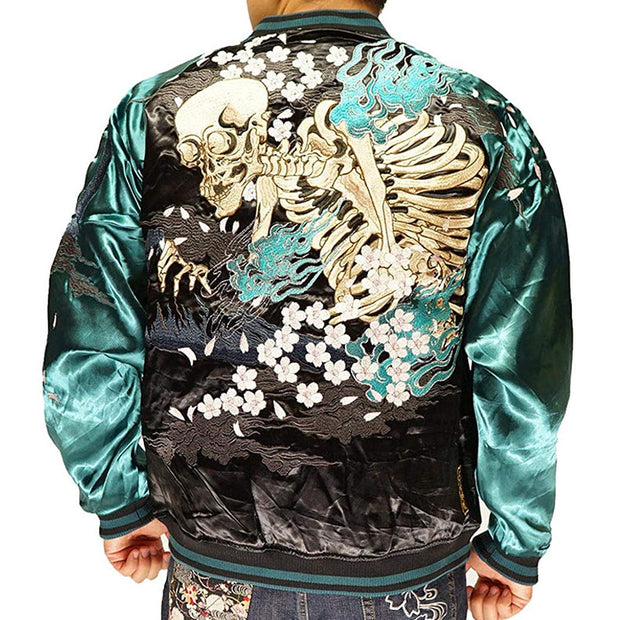 Japanese Gashadokuro Reversible Sukajan Souvenir Jacket – solekoi
