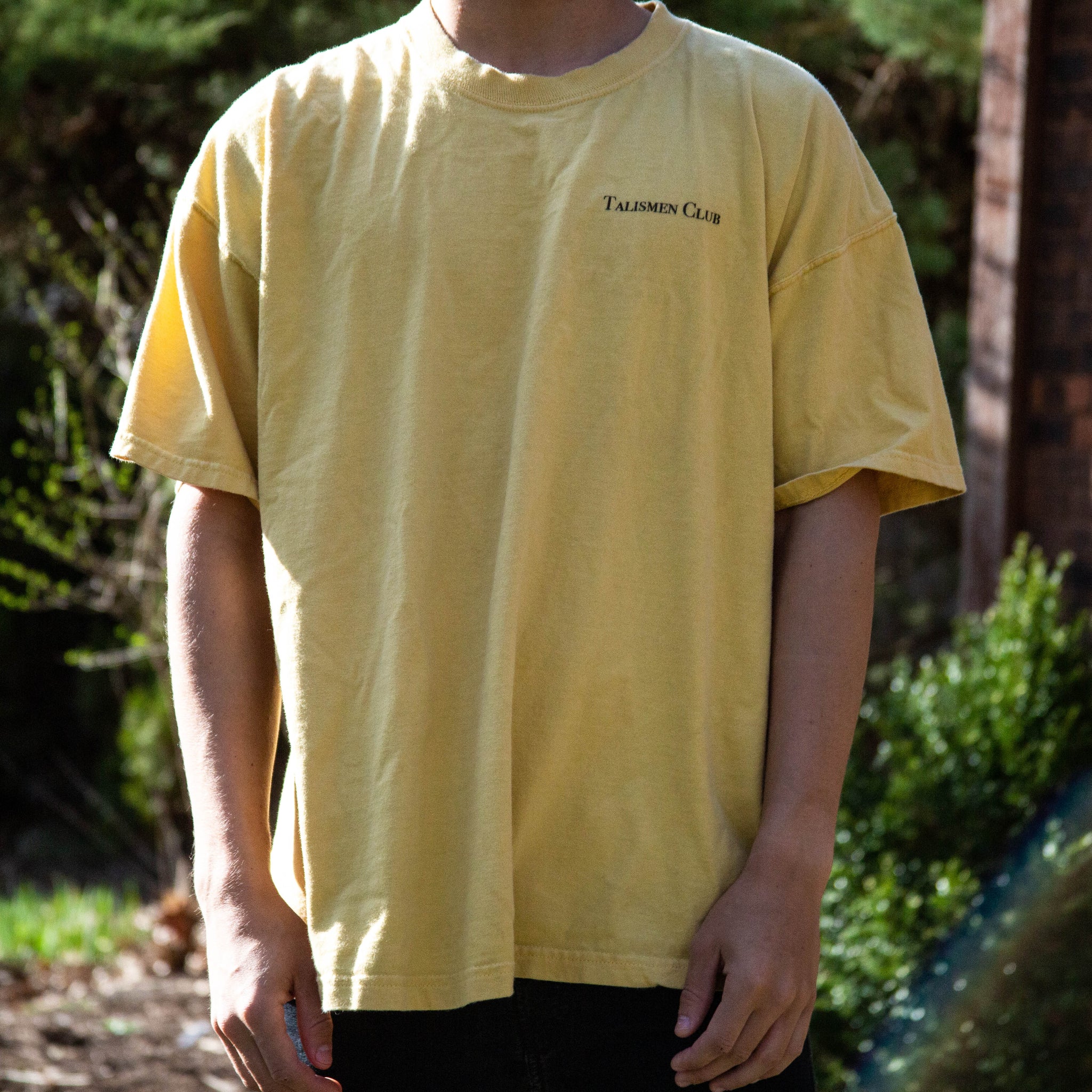 baggy yellow shirt