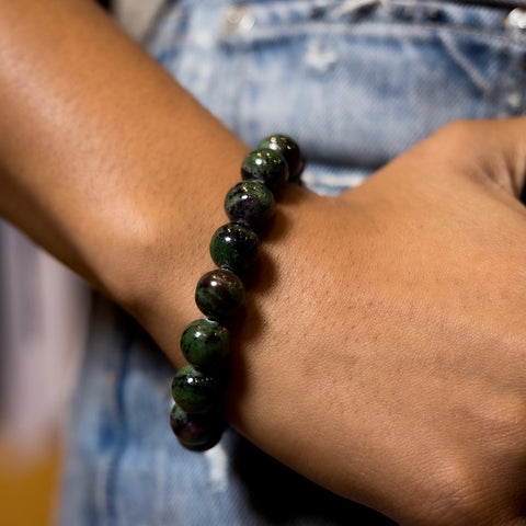 Ruby Zoisite Gemstone Bracelet