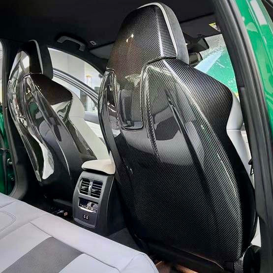 pour bmw m3 m4 g80 g82 décor intérieur en fibre de carbone voiture  accessoires intérieurs panneau de commande centrale cadre tableau de bord  console couverture