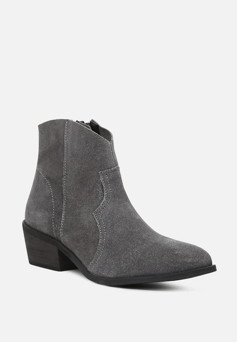 BRISA Grey Ankle Boots