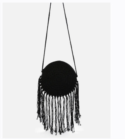 BOLSO REDONDO BOHO CROCHET HECHO A MANO DREAM CATCHER