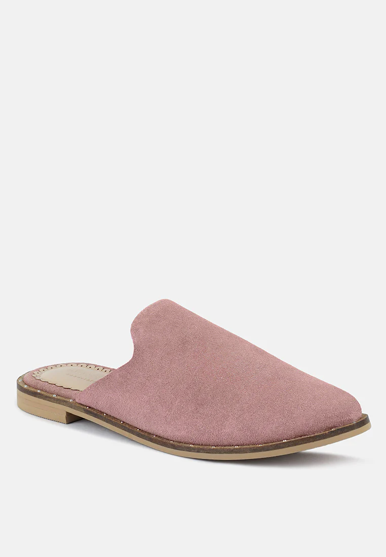 LIA Handcrafted Suede Mules