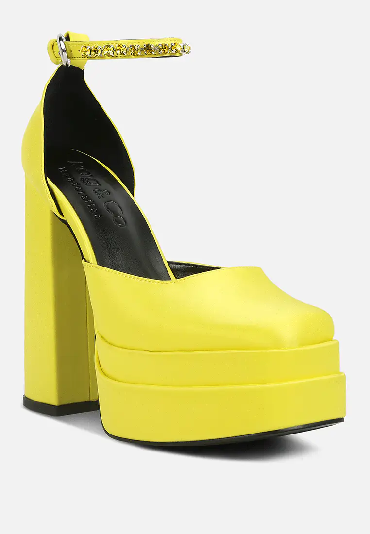 MARTINI Yellow Sky High Platform Sandals