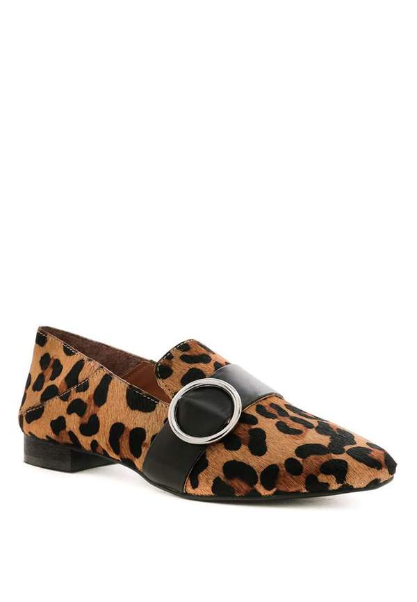 NAOMI LEOPARD PRINTED LOAFERS